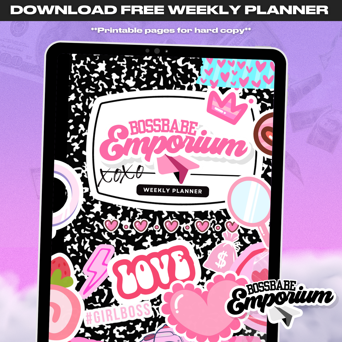 FREE Boss Babe Emporium Weekly Planner